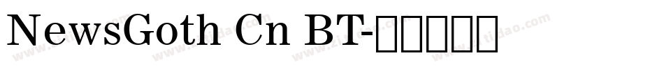 NewsGoth Cn BT字体转换